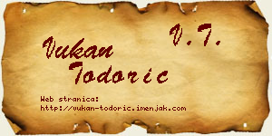 Vukan Todorić vizit kartica